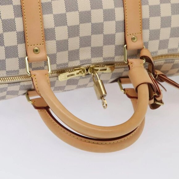 LOUIS VUITTON Damier Azur Keepall Bandouliere 55 Boston Bag N41429 Auth 78568SAV - Picture 8 of 16